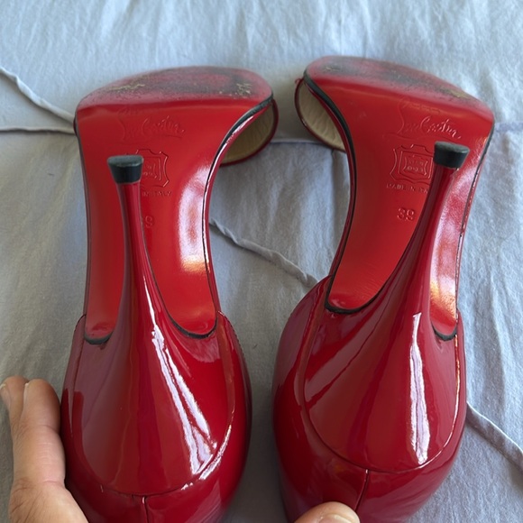 Red Open Toe Christian Louboutin - Picture 4 of 7